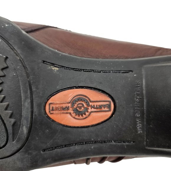 Earth Spirit Classics Shoes Womens 10 Slip On Clog Heels Emma Brown Leather - Picture 2 of 8